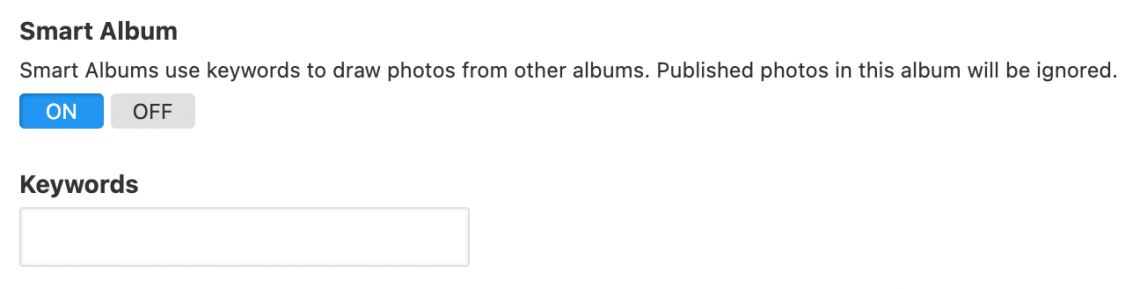 Smart Album option